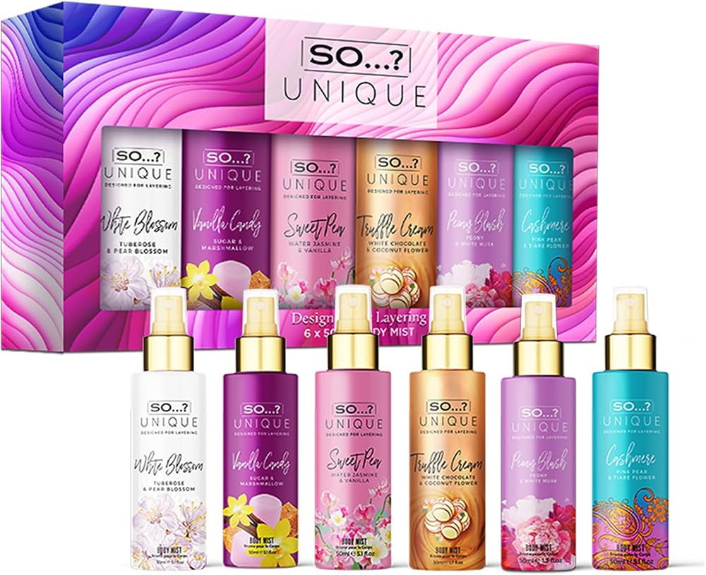 SO…? Unique Mini Mist Gift Set 6 x 50ml Vanilla Candy & More