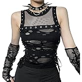 Womens Goth Summer Tank Tops Casual Trendy Crop Camis Shirt Top Clothes