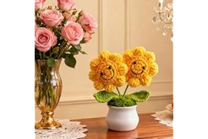 1pcs Emotional Support Crochet Positive Sunflower - Everything is Figureoutable - Inspirational Gifts for Women, Funny Presen
