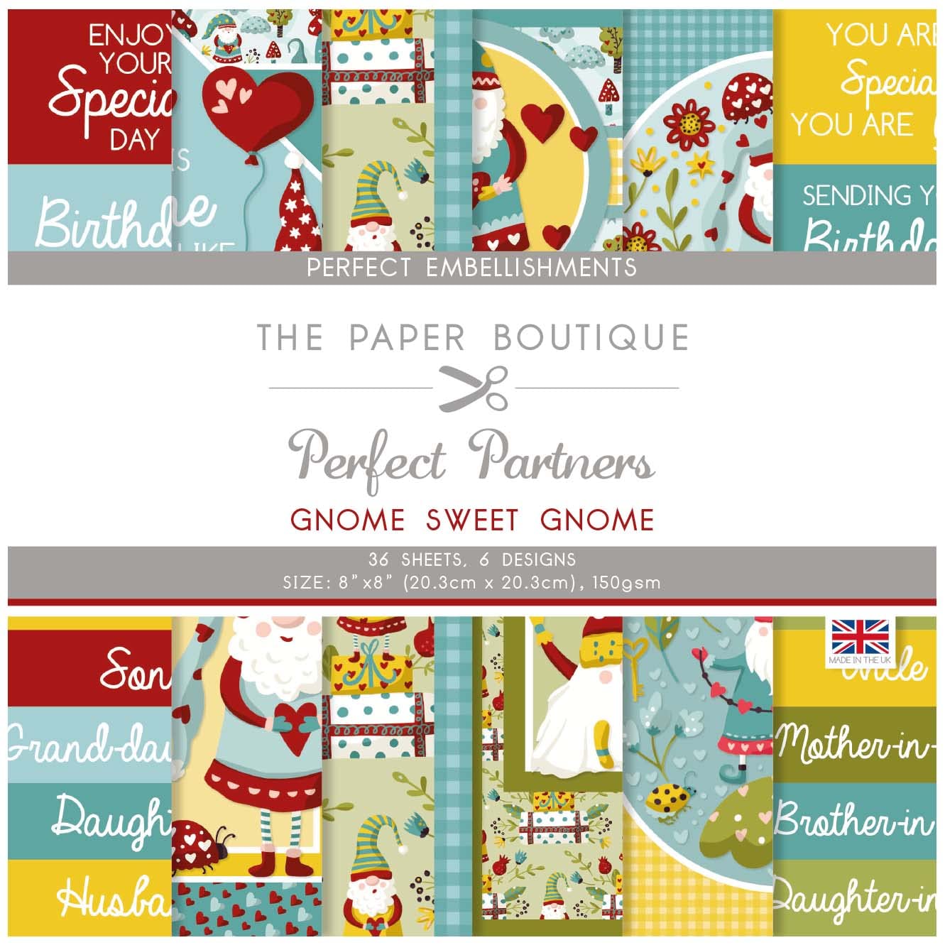 The Paper Boutique - Perfect Partners - Gnome Sweet Gnome - Embellishments