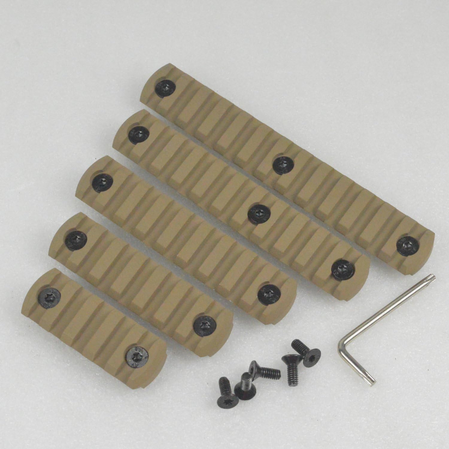 5, 7, 9, 11, 13 slot CNC Aluminum Picatinny/Weaver Section Rail Tan/FDE color : Sports & Outdoors