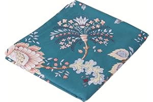 Teal Flat Sheets Only King Size Printed 100% Cotton Hotel Luxury Flat Bed Sheet Easy Care