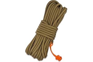 SURVIVORCORD TITAN Survival Patented Paracord 550 - 25ft, 100ft, 500ft & Color Options - 620LB Strength Survival Paracord Military Spec with 3 Strands - Heavy Duty Hank Cord for Camping & Outdoors with Firestarter