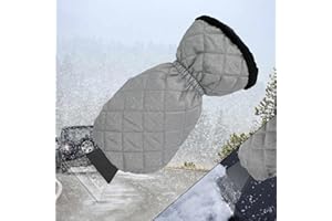 JALAROMA Ice Scraper with Glove-Car Windshield Scraper Mitt Windshield Brush Snow Scraper Glove Warm&Waterproof Ice Scraper Mitt for Car Hand Mitten Snow Shovel Glove