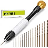 Pin Vise Hand Drill Manual with Micro Drill Bits, Jewelry Drill for Resin