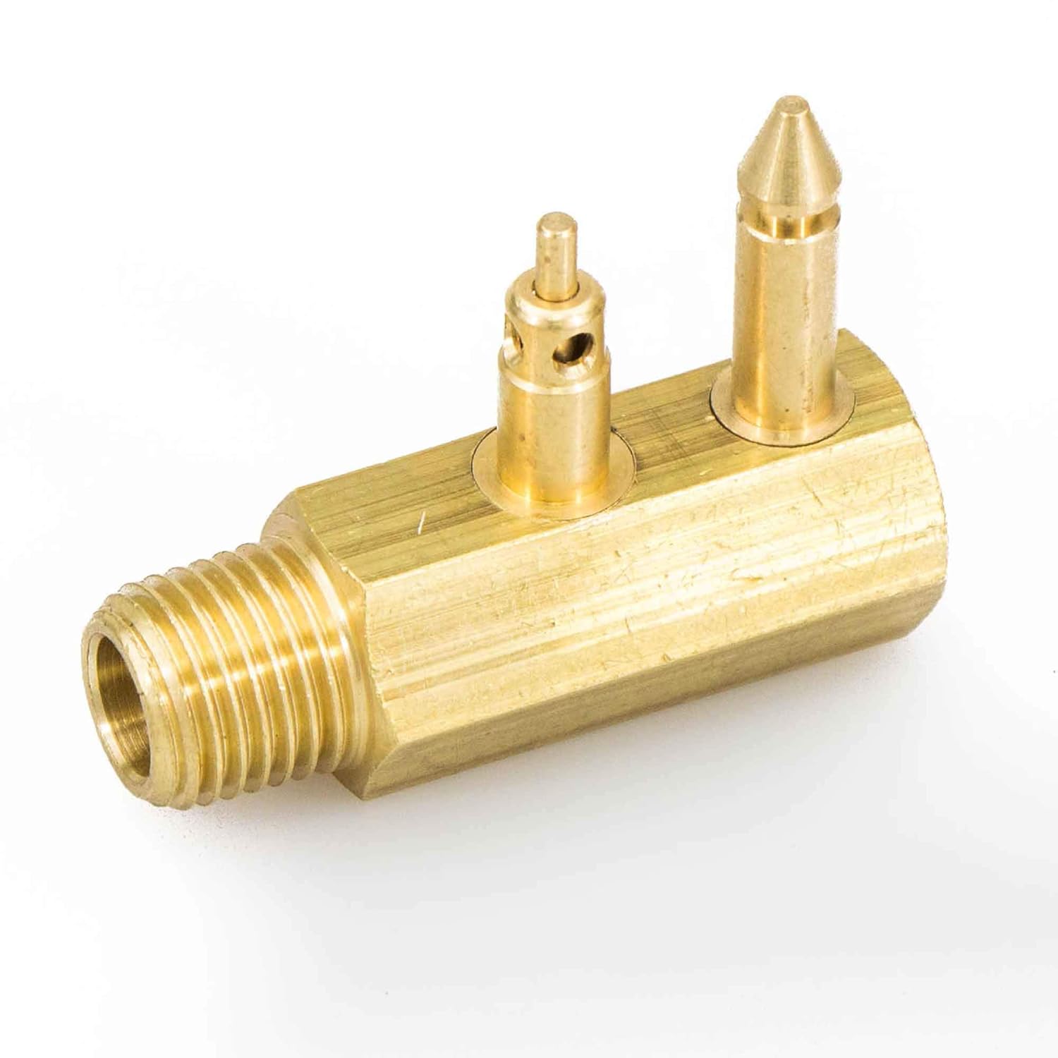 Five Oceans Brass 1/4” NPT Male Fuel Line Connector 2Prong OMC Johnson