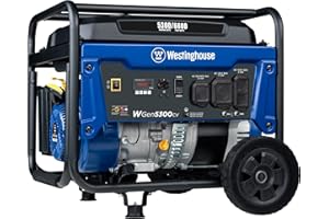 Westinghouse Outdoor Power Equipment 6600 Peak Watt Home Backup Portable Generator, Transfer Switch Ready 30A Outlet, RV Ready 30A Outlet, CO Sensor