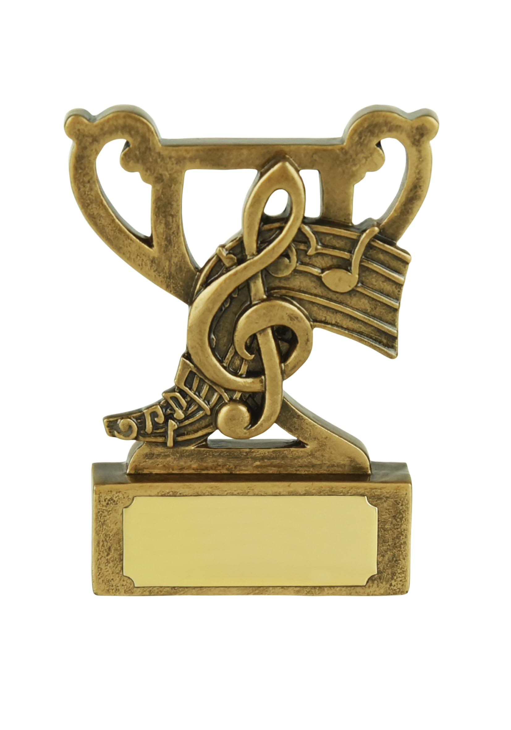 SilverTrophy: Music Award Gold Trophy Prize - Treble Clef, Musicals, Instrument, Performance, Theatre, School Talent Show, DJ's, Clubs, Party, Talent Competition, Band, Music Note Singing Gift