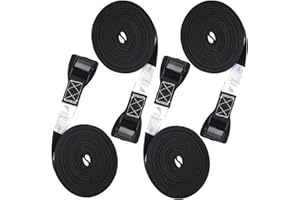 MOOCY Lashing Straps with Buckles,Adjustable Kayak Tie Down Straps Padded Cam Buckle Cargo Strap,Roof Rack Cinch Strap for Ca