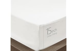 DESTINY CRESCENT BEDDING Microfiber Twin XL Fitted Bottom Bed Sheets 1800 Ultra Soft and Comfy - 15" Deep Pocket, 39" x 80" Great for Extra Long Dorm Room, Hospital & Split King Dual Adjustable Beds (White, TXL)