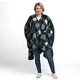 Berkshire Blanket Double Sided Sherpa Wearable Blanket,Warm Cozy Shawl with Pockets Plush Cape Wrap