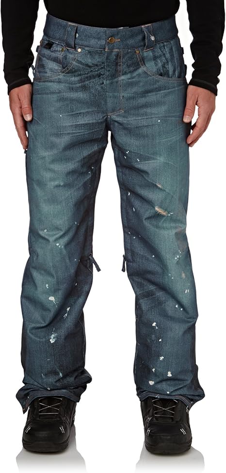 686 deconstructed denim snow pants