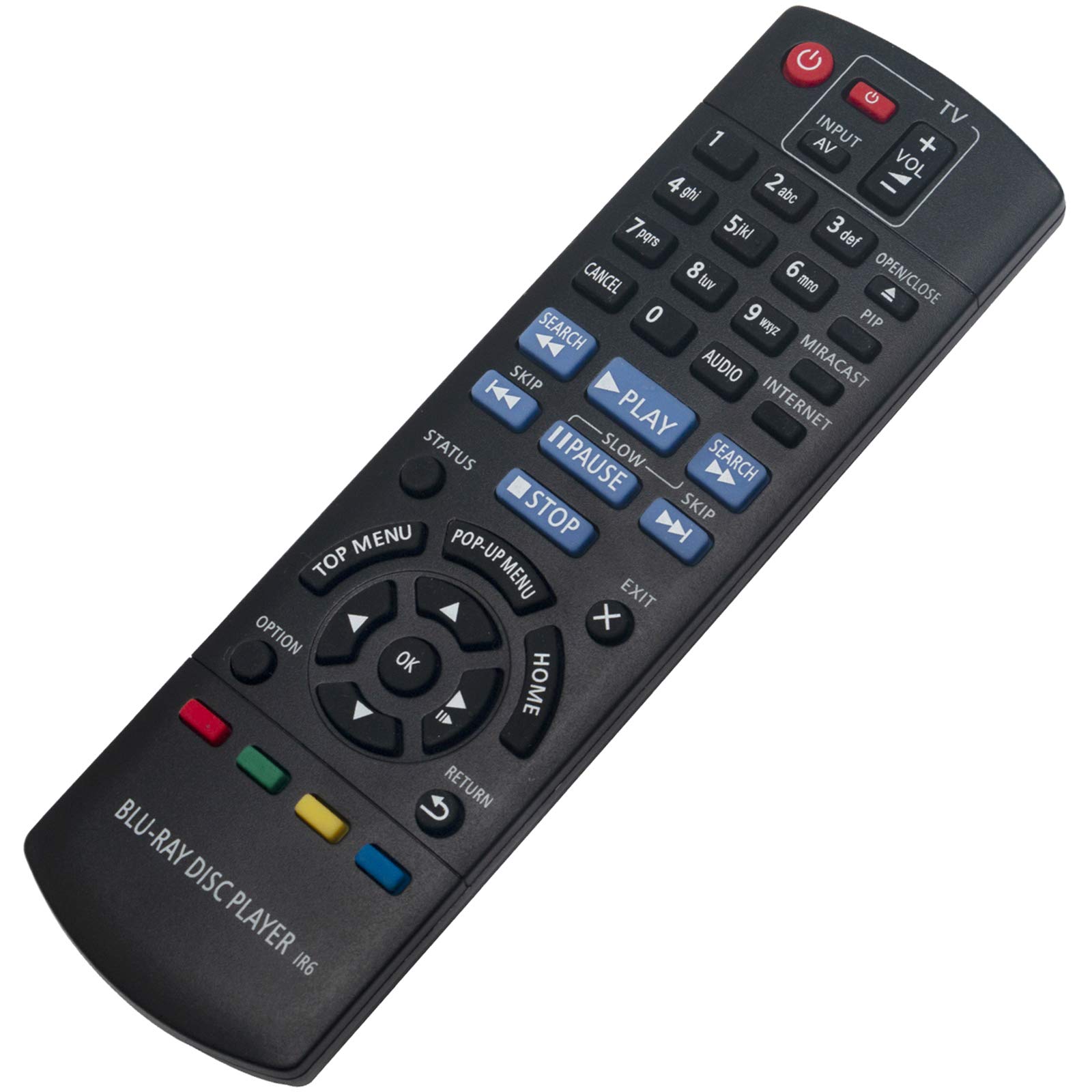 VINABTY N2QAYB000957 sub N2QAYB000956 Replacement Remote Fit for Panasonic Blu-Ray Disc Player DMP-BDT465 DMP-BDT460 DMP-BDT365 DMP-BDT364 DMP-BDT363 DMP-BDT361 DMP-BDT360