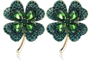 FIINTRWA 2/12/24 Pcs St. Patrick's Day Clover Lapel Pins Irish Lucky Shamrock Pins Brooches Jewelry for Women and Men Culture Celebration Pin Festivals Gift