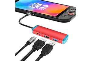 RUNTOGOL USB C to HDMI Adapter for Switch 2/Switch/Switch OLED/Steam Deck,Replacement for Official Switch/Switch OLED Dock,USB C Docking Station with 4K@60Hz HDMI Port/Type C Port/USB 3.0 Port