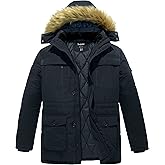Soularge Men's Big and Tall Winter Warm Heavy Hooded Parka Jacket
