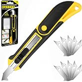 DIYSELF Professional Plexiglass Cutter, Acrylic Cutter with 10 SK5 Blades | Plastic cutting tool for ABS and PVC sheets, ideal for cut-to-size DIY projects, home repairs and crafts