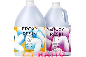 INCLY 2 Gallon (7.56 L) Epoxy Resin Kit, Fast Curing & Bubbles Free Casting Resin, Crystal Clear Epoxy Resin for Casting & Co