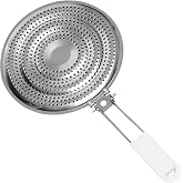 Home-X Stainless Steel Heat Diffuser for Gas and Electric Stove - Even Heat Distribution Induction Cooktop Adapter Plate - Food Warmer Simmer Plate for Gas Stove with Flame Guard, Cool-Touch Handle