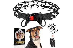 PET JETT Adjustable No Pull Dog Traning Collar with buckle for Small Medium Large Dogs (Packed with Extra Links)