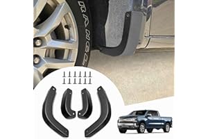 ANMOSVO Mud Flap Deletes for Chevy Silverado - Front & Rear Mud Flap Replacement Kit for 2019-2024 Chevy Silverado 1500 (4PCS)