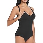 ChouChouter Tummy Control Nursing Bodysuit, Seamless Breastfeeding Body Shaper, Postpartum Sculpting Snatched Waist Bodysuit