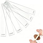 YANGYIXIN Polymer Clay Tools: Rolling Pin Guides &amp; Roller Set | 12Pcs Acrylic Adjustable Depth Guides (2-7mm) with Protective Film for Polymer Earrings, Sculpting &amp; Modeling Clays