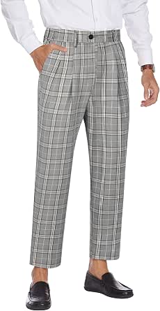 COOFANDY Men's Plaid Dress Pants 