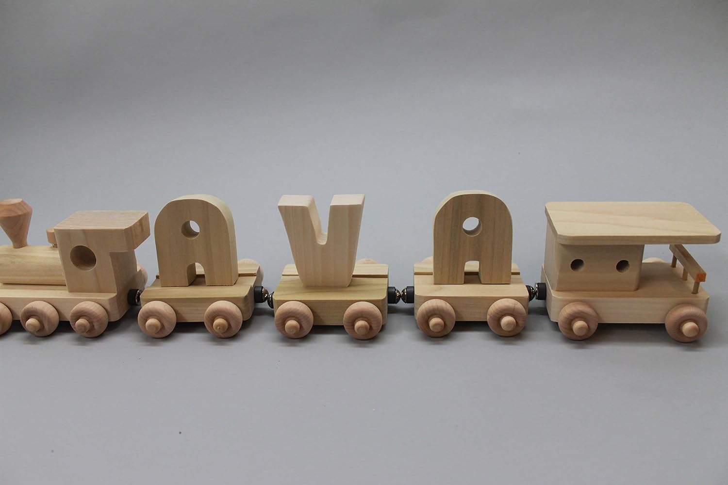 wooden letter trains children's names