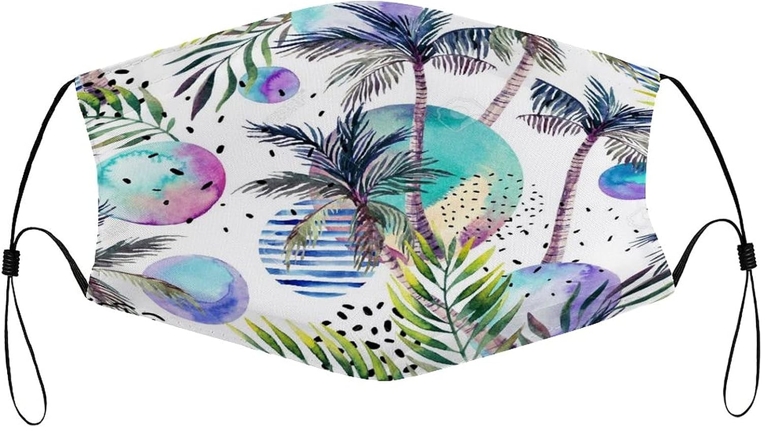 Tropical Palm Tree Face Mask Reusable Washable for Women