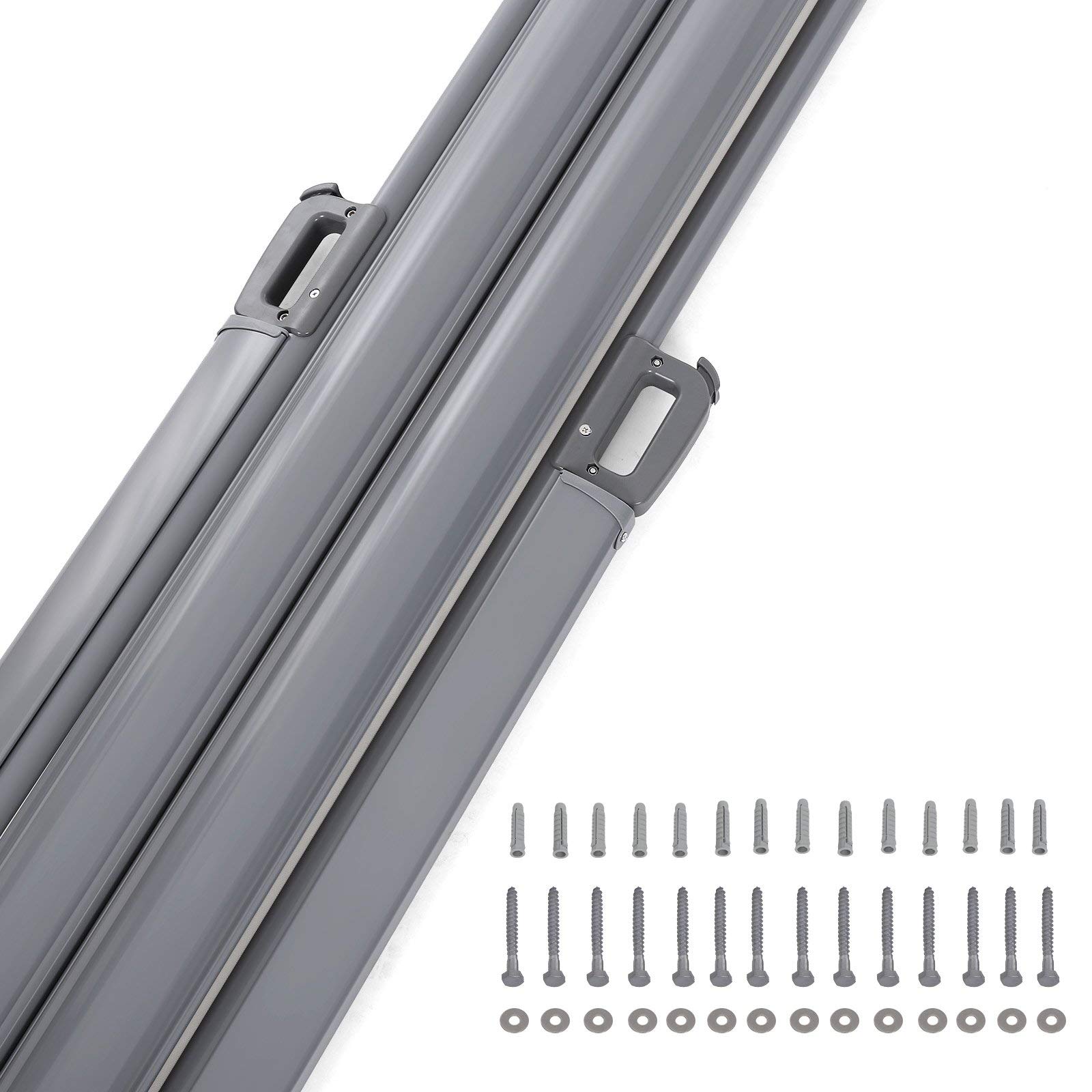 Songmics Double Side Awning Privacy Screen Retractable Patio Blind