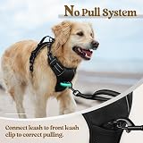 rabbitgoo Dog Harness Medium No Pull Front Back Leash Clips Reflective view 6