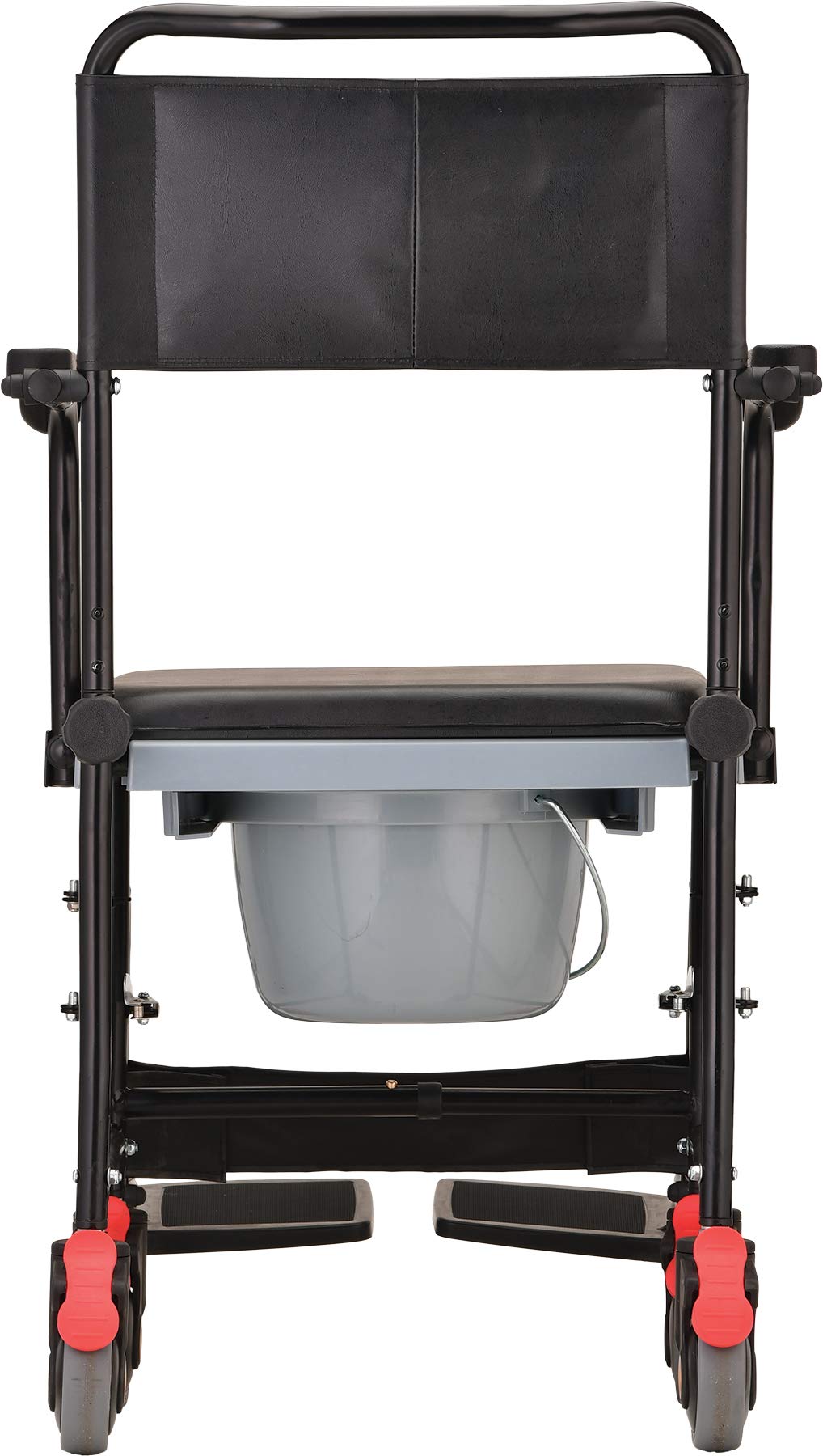 NOVA Drop Arm (for Easy User Transfer) Transport Chair Commode, Rolling