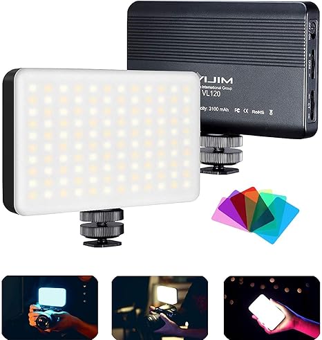 Amazon Vijim Vl1 Led ビデオライト撮影照明ライト Rgb効果の色紙付き Cri95 高演色性 30 6500k 二 色温度無階段調節 Usb C充電式 コンパクト 小型 超高輝度 カメラライト Iphone Samsung Canon Nikon Sony Zhiyun Smooth 4 Dji Osmo Mobile 3 Action Gopro 5 6