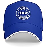 Bulk Custom Hats Made in USA Design Your Own Text Name Logo Photo, Personalized Baseball Hat for Men & Women Sports