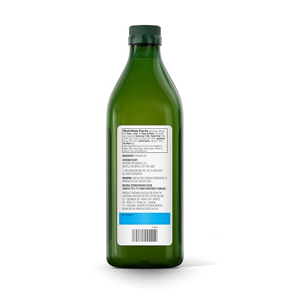 AMAZON GROCERY, AVOCADO OIL, 33.8 FL OZ (PREVIOUSLY AMAZON FRESH, PACKAGING MAY VARY)