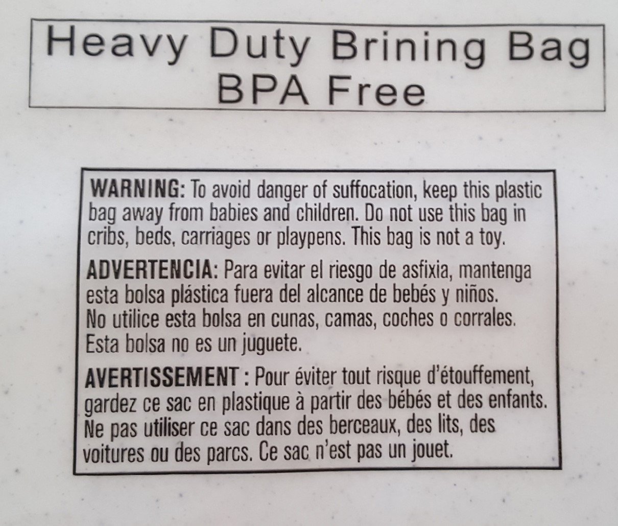 Brining Bag, 3 Pack, Extra Large Brine Bag BPA Free Heavy Duty Gusseted