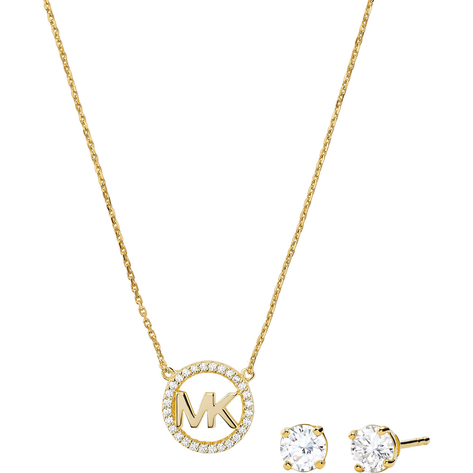 Michael Kors Unisex Adult No Metal Type Another Way Not a Precious Stone Earrings and Necklace Set MKC1260AN710-4013496797312