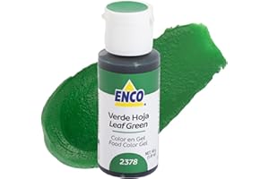 ENCO Food Coloring Gel Leaf Green 1.41 oz (40g) Concentrated, Vegan