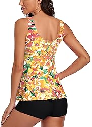 Omichic Modest Tankini Swimsuits for Women Two