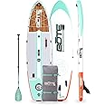 BOTE 10' FT 6" Breeze Aero Inflatable Stand Up Paddle Board, MAGNEPod Compatible Blow Up iSUP Great for Adults Kids Family Travel Friendly Multiple Sizes Color Options