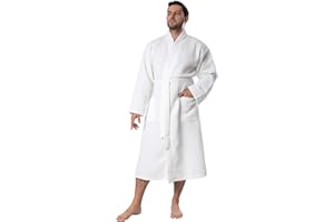 BAGNO MILANO Mens Robes, Waffle Robes For Men, Turkish Cotton Mens Bathrobes