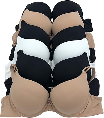 6 Pcs Max Lift Power Wired Add 2 Cup Sizes T Shirt Double Push Up Bra At Amazon Women S Clothing Store