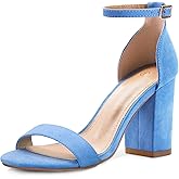 COASIS Women's Chunky Block Heels Open Toe Ankle Strap 3.5 Inch Heeled Sandals