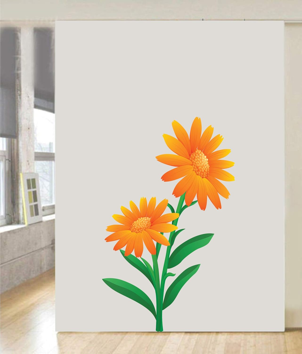 woopme Beautiful Yellow Wall Sticker for Home Decor Living Room Hall