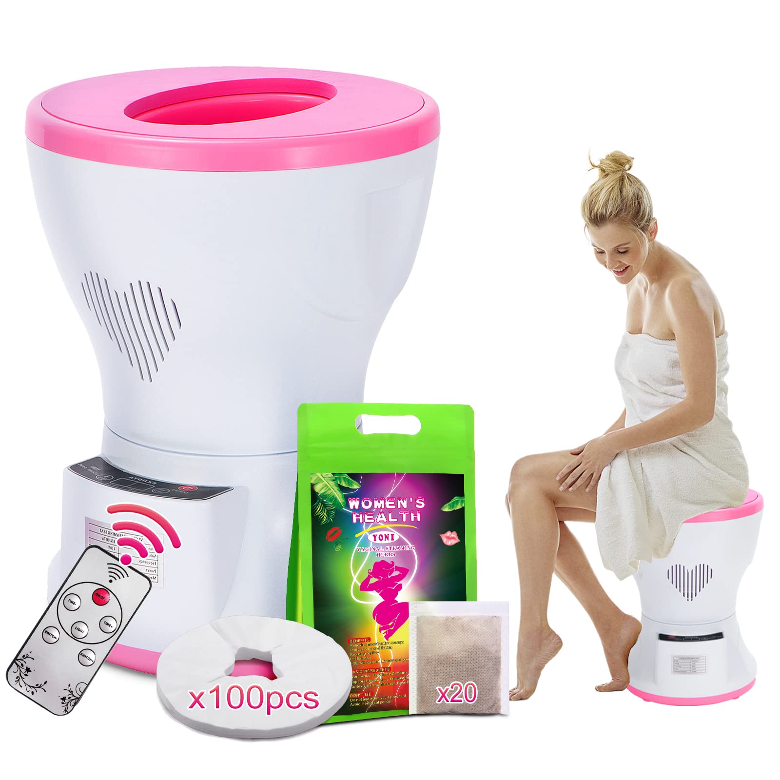 Mua Yoni Kit, Newest Steam Seat Yoni Pot with Remote Control and
