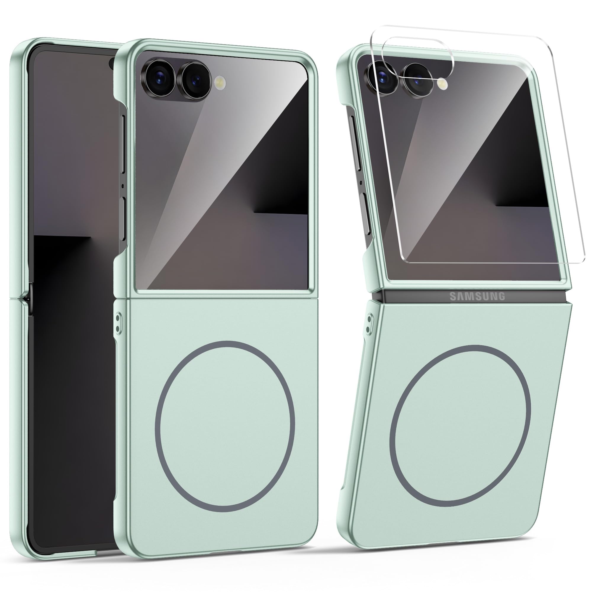 Photo 1 of MAKAVO Magnetic for Samsung Galaxy Z Flip 7 Case, Compatible with MagSafe