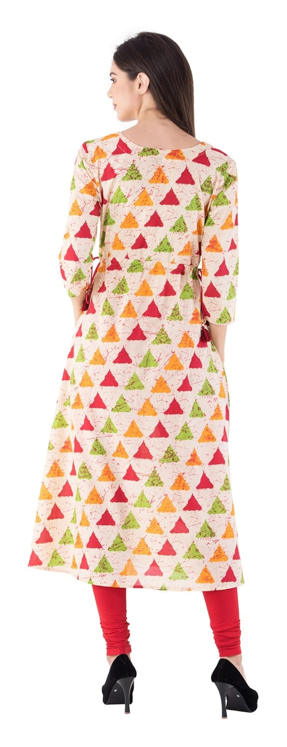 gulmohar jaipur women's cotton a-line kurta