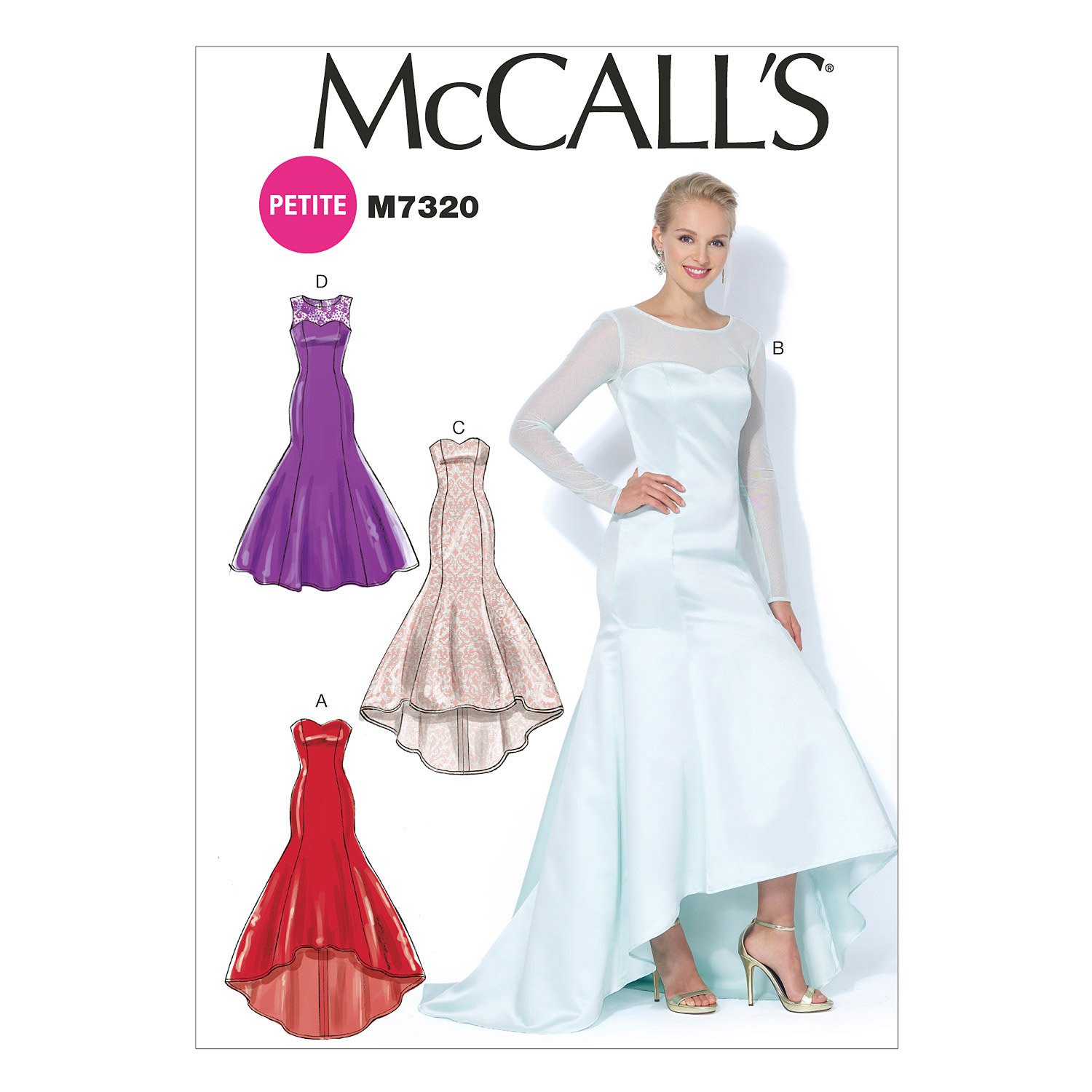 McCall's Patterns 7320 Miss Petite Dresses,Sizes 14-22, Mesh, Multicolor, E5 (14-16-18-20-22)