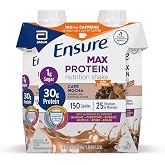 Ensure Max Protein Caf&eacute; Mocha Shake, 30g High Protein, 4 Pack | 30g Protein to Support Muscle Health &amp; Manage Hunger for Adults, Each Protein Shake has 1g Sugar, 150 Calories, 4g Fiber